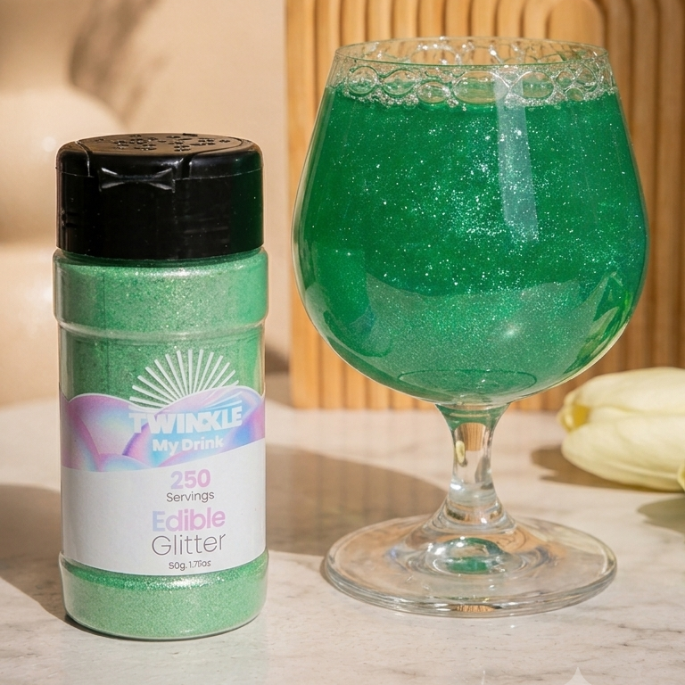 Edible Glitter Green Shaker - 250 Servings