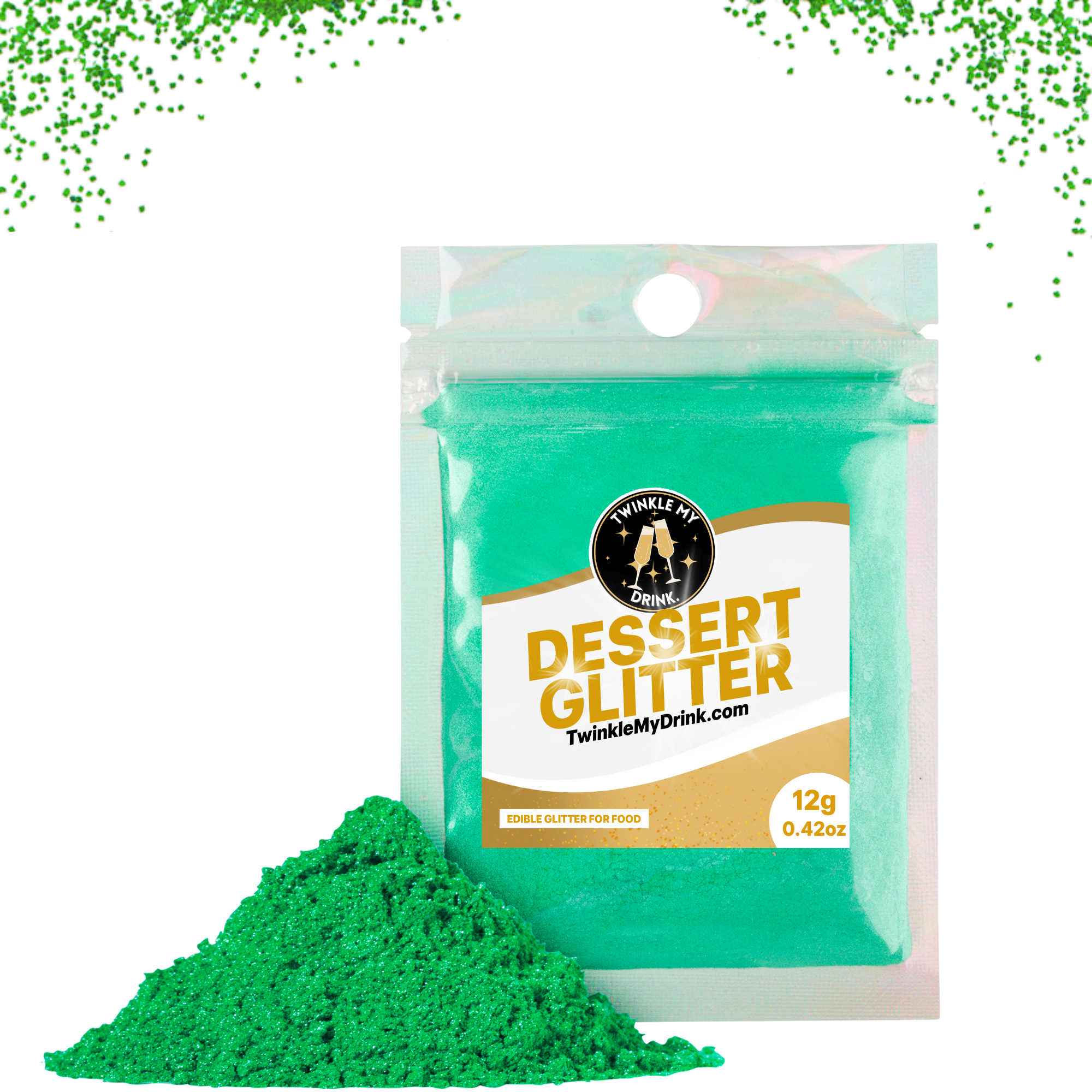 Edible Glitter Green - 60 Servings (expiry 08/26)