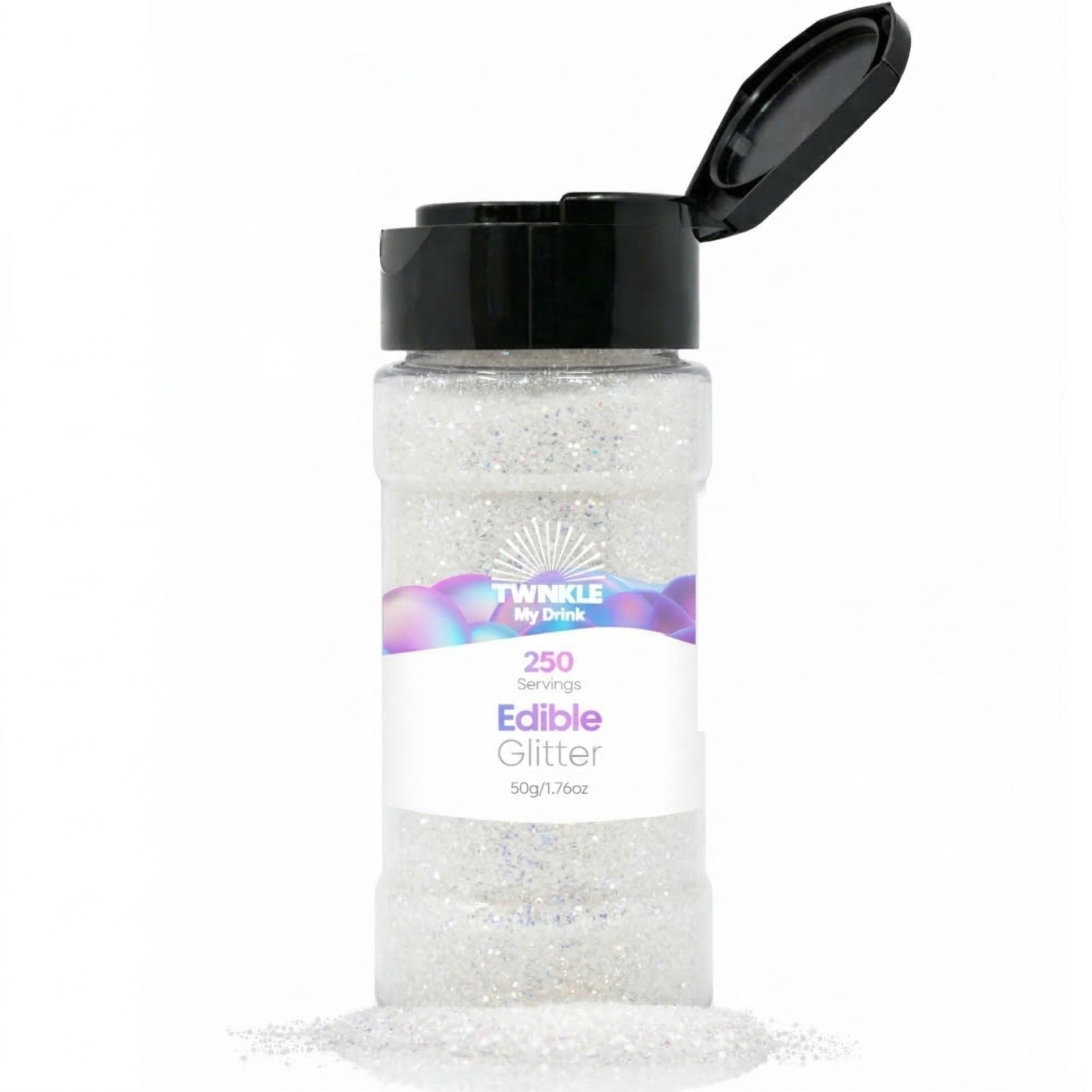 Edible Glitter White Shaker - 250 Servings