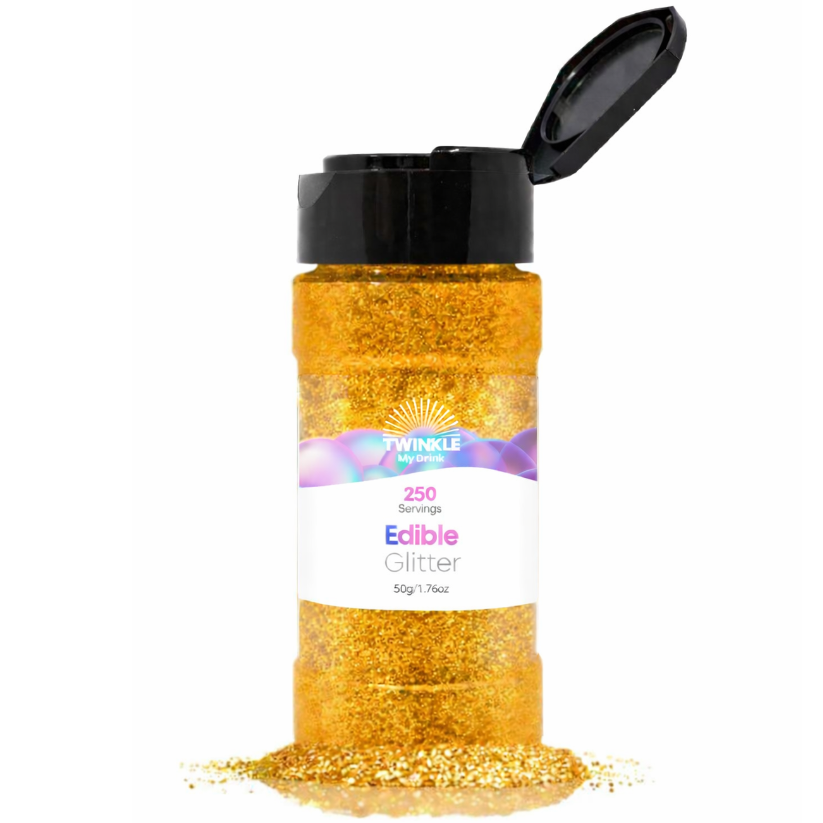 Edible Glitter Gold Shaker - 250 Servings