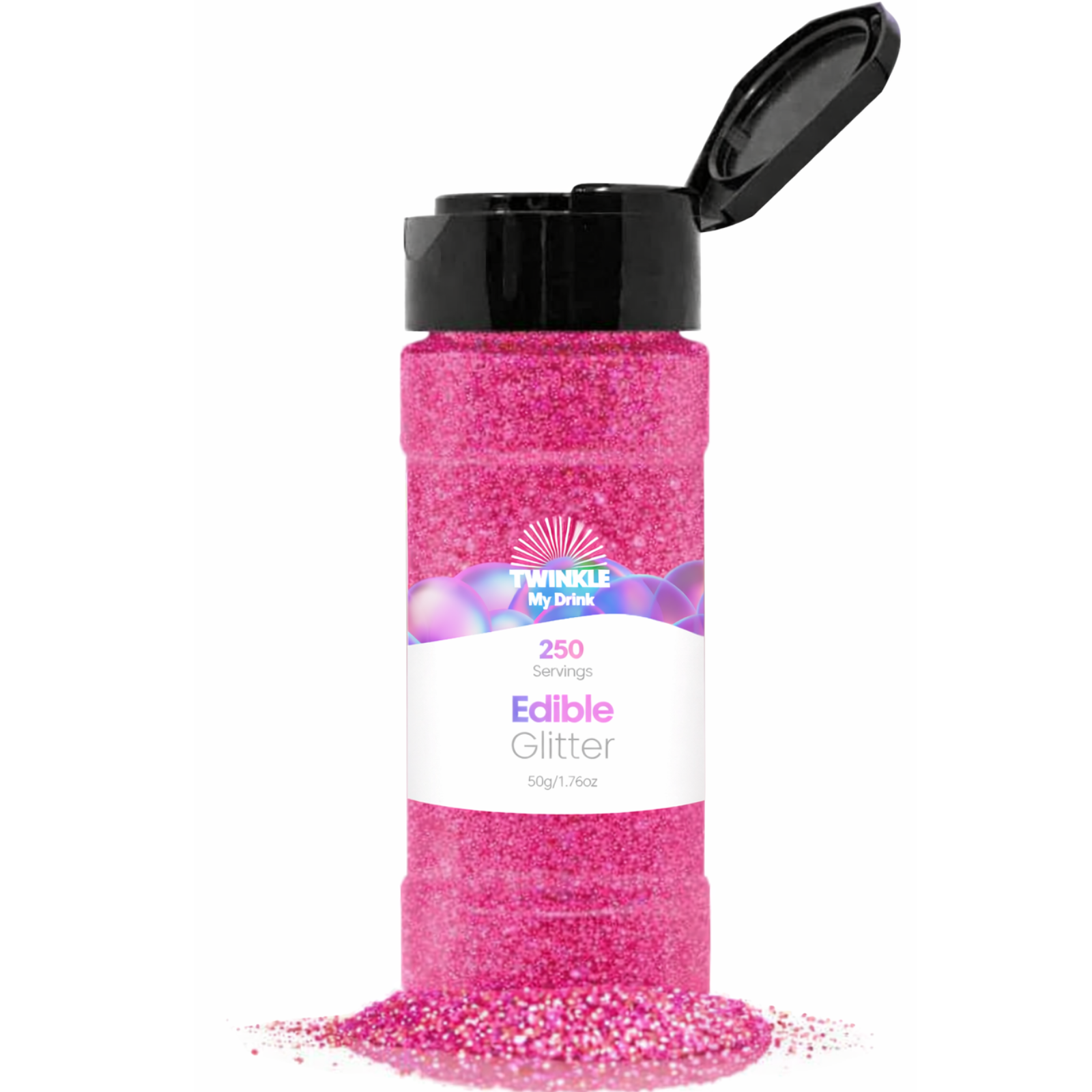 Edible Glitter Pink Shaker - 250 Servings