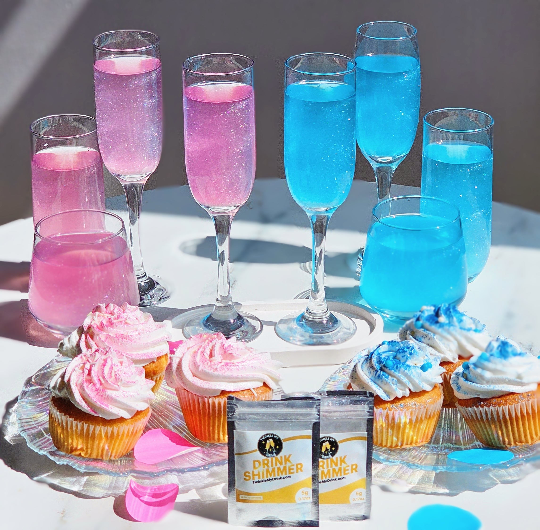 Edible Glitter Pink & Blue Shaker Bundle - 500 Servings