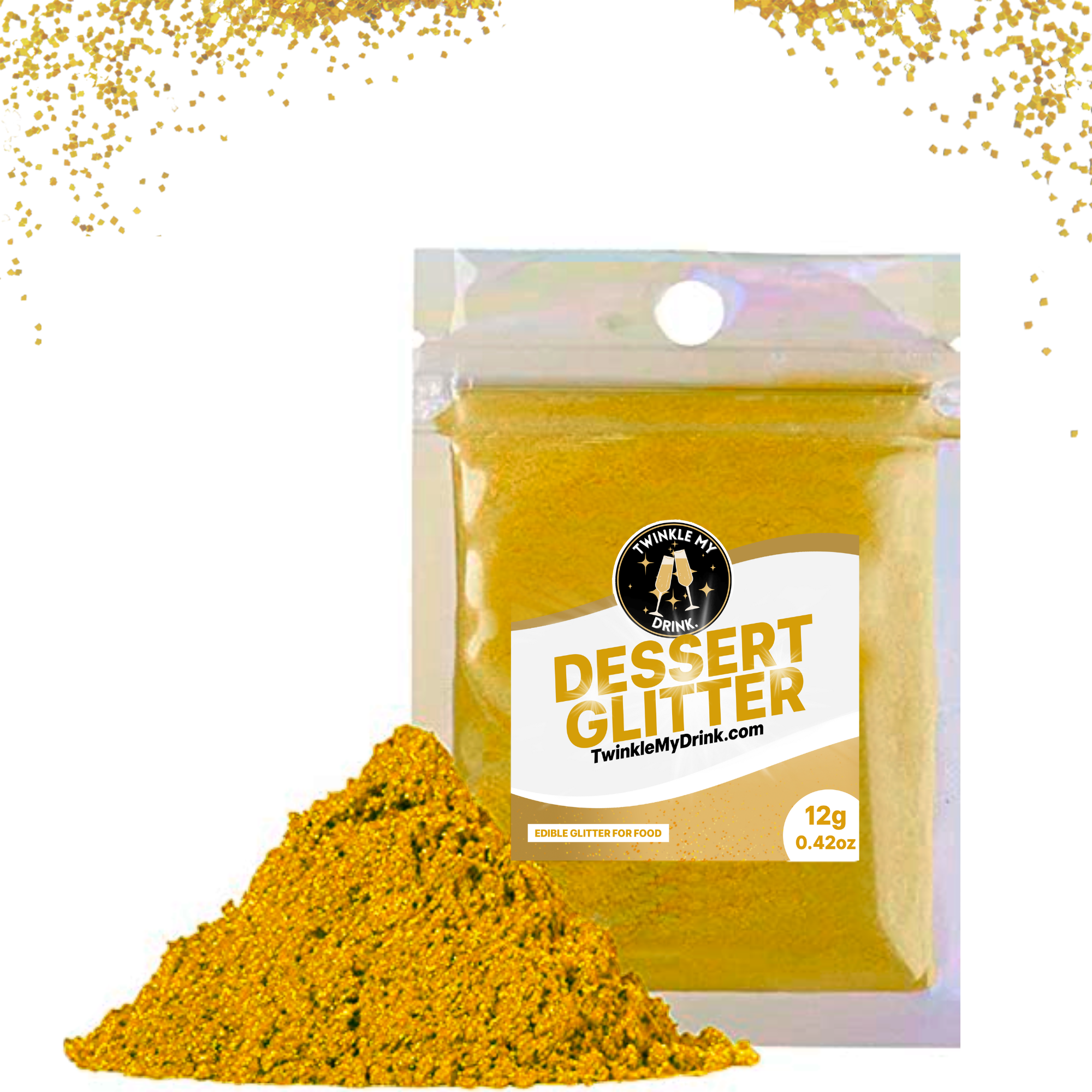 Edible Glitter Gold - 60 Servings (expiry 08/26)