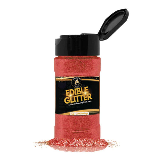 Edible Glitter Red 50g Shaker