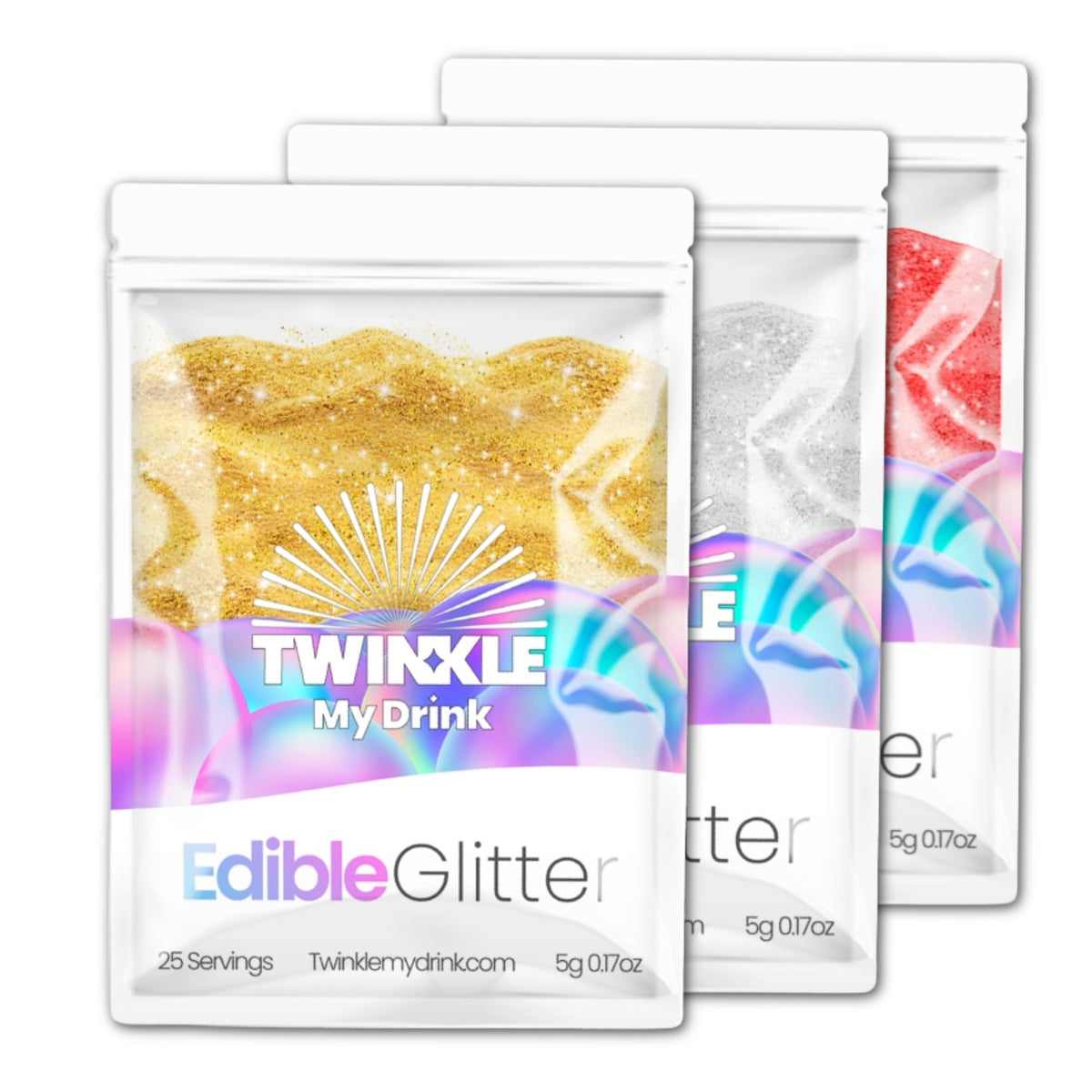 Christmas Edible Glitter Bundle - 75 Servings