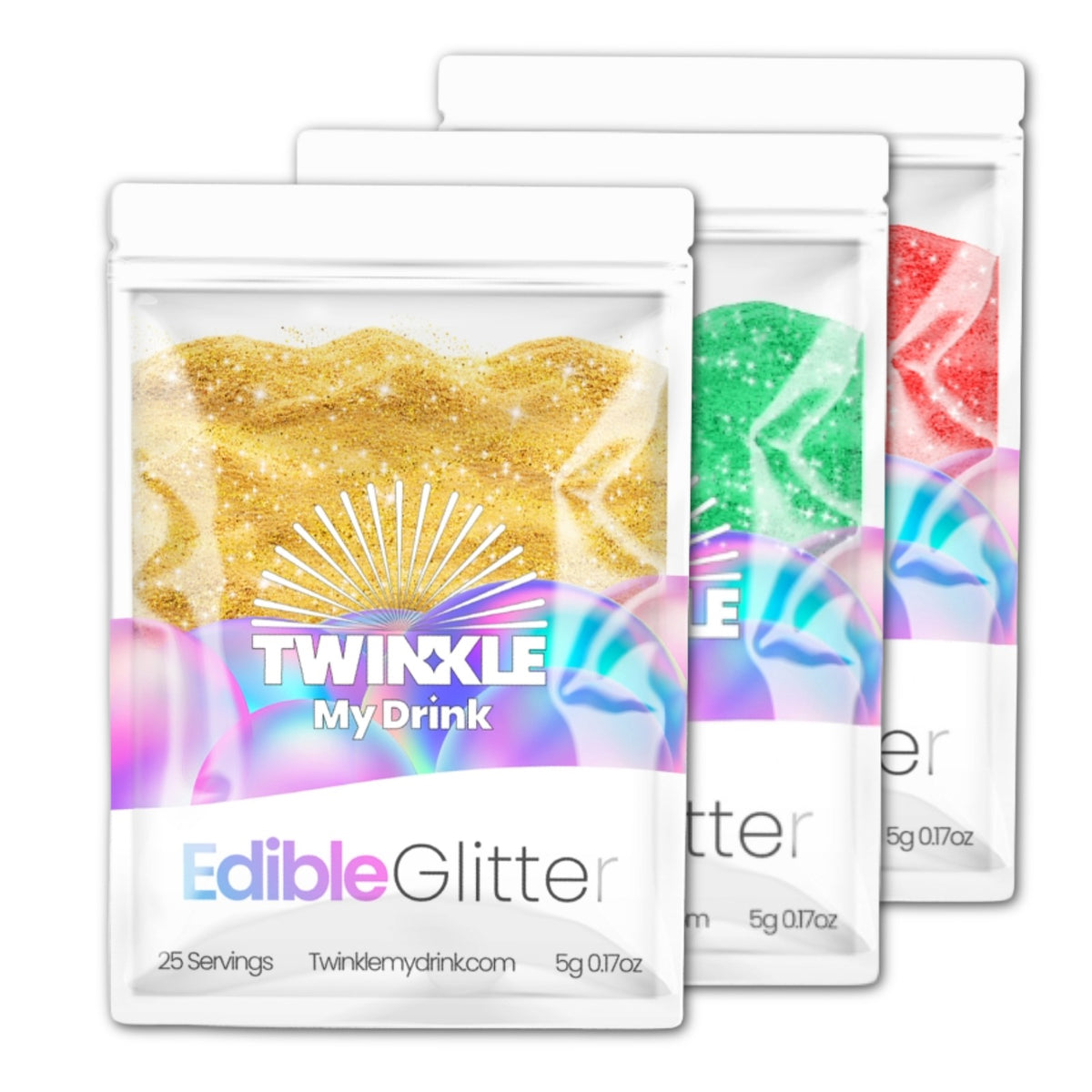 Christmas Edible Glitter Bundle - 75 Servings