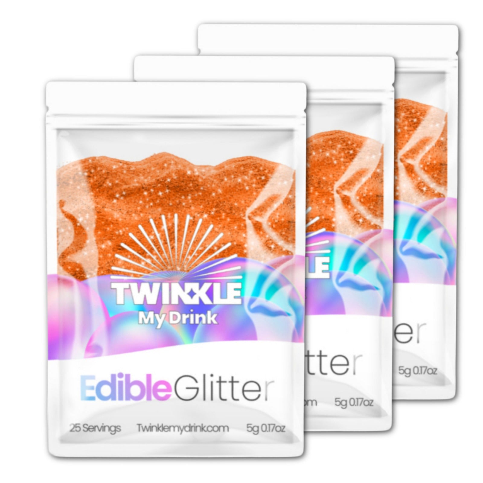 Edible Glitter Orange - 75 Servings