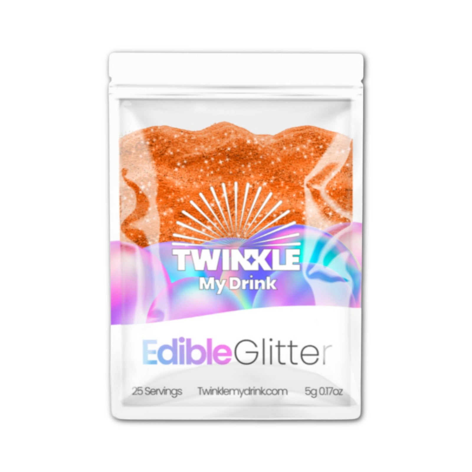 Edible Glitter Orange - 25 Servings