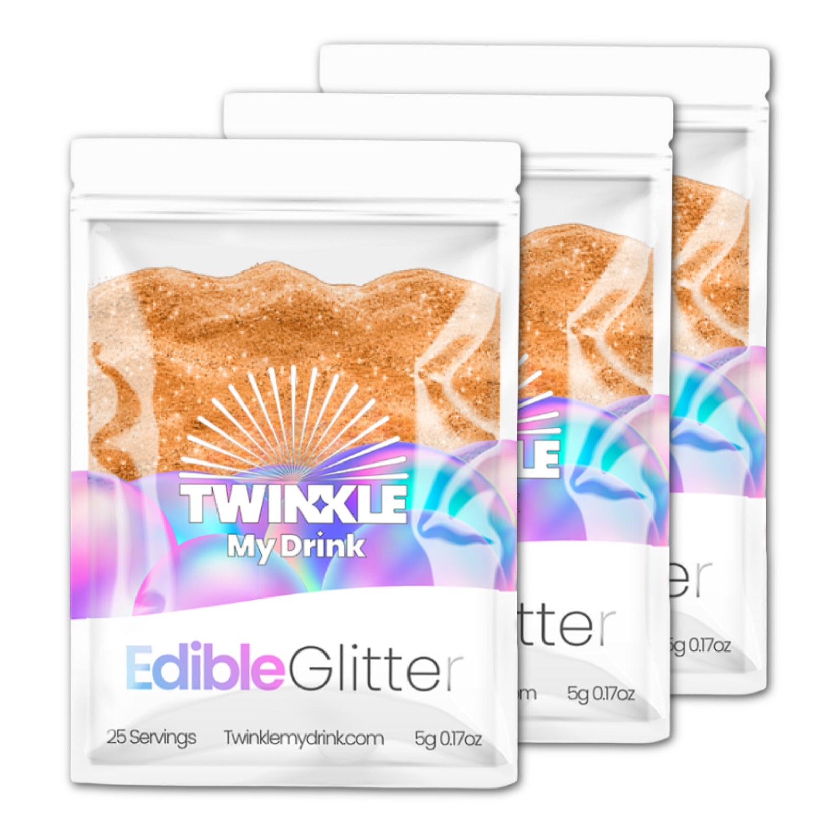 Edible Glitter Copper - 75 Servings
