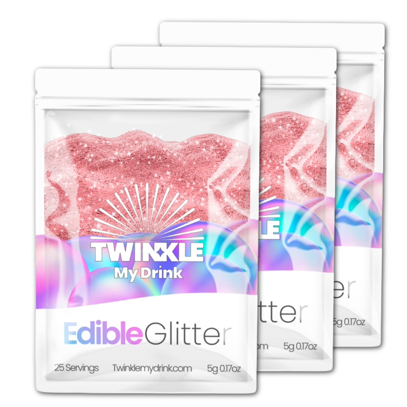 Edible Glitter Rose Gold - 75 Servings