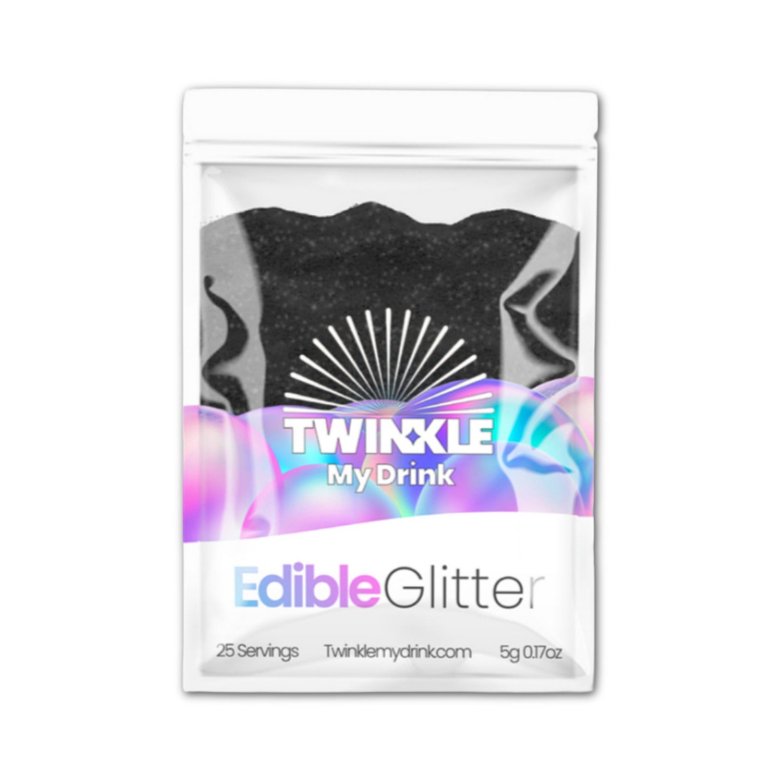 Edible Glitter Black - 25 Servings