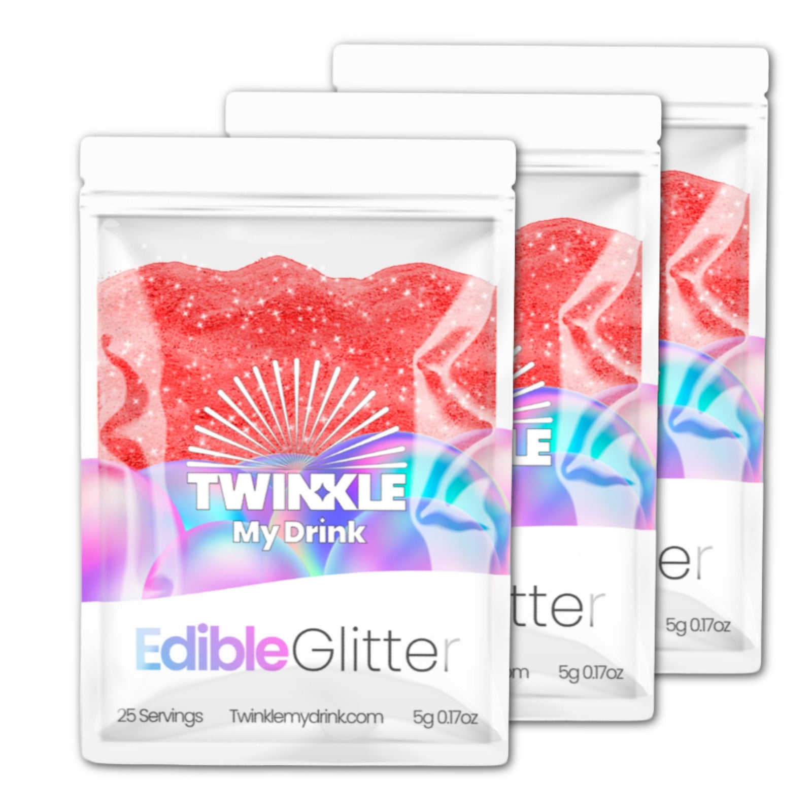 Edible Glitter Red - 75 Servings