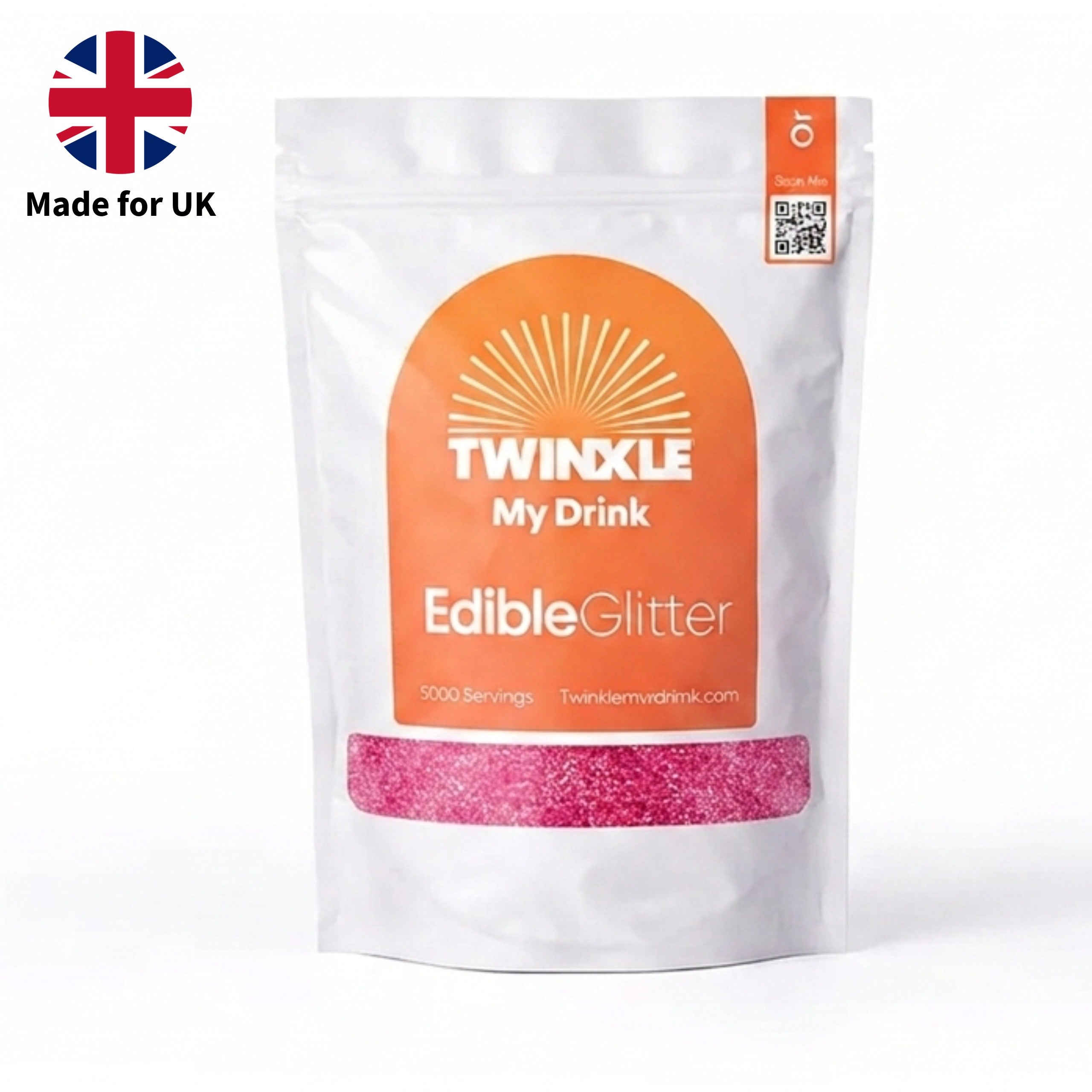 Edible Glitter Pink 1kg - 5,000 Servings