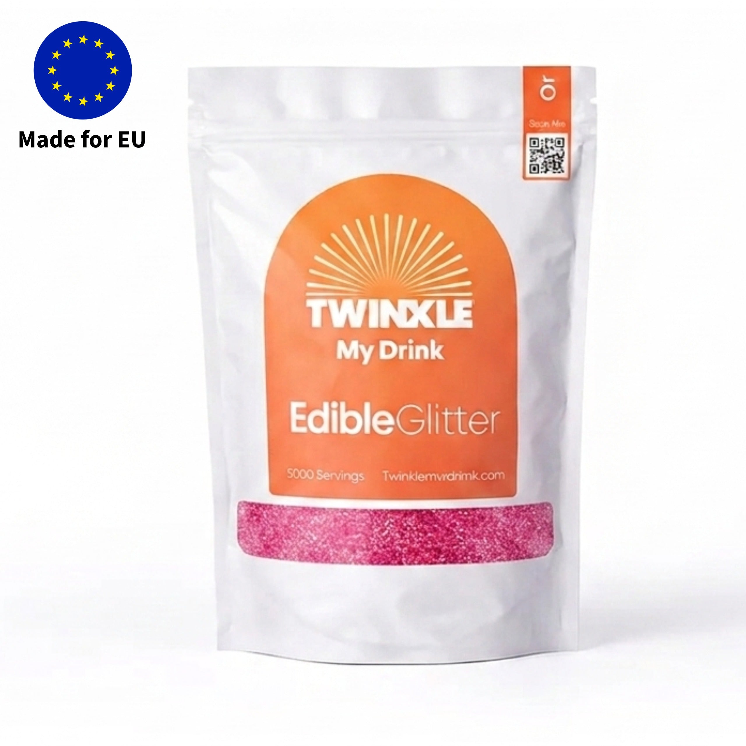 EU Edible Glitter Pink 1kg - 5,000 Servings