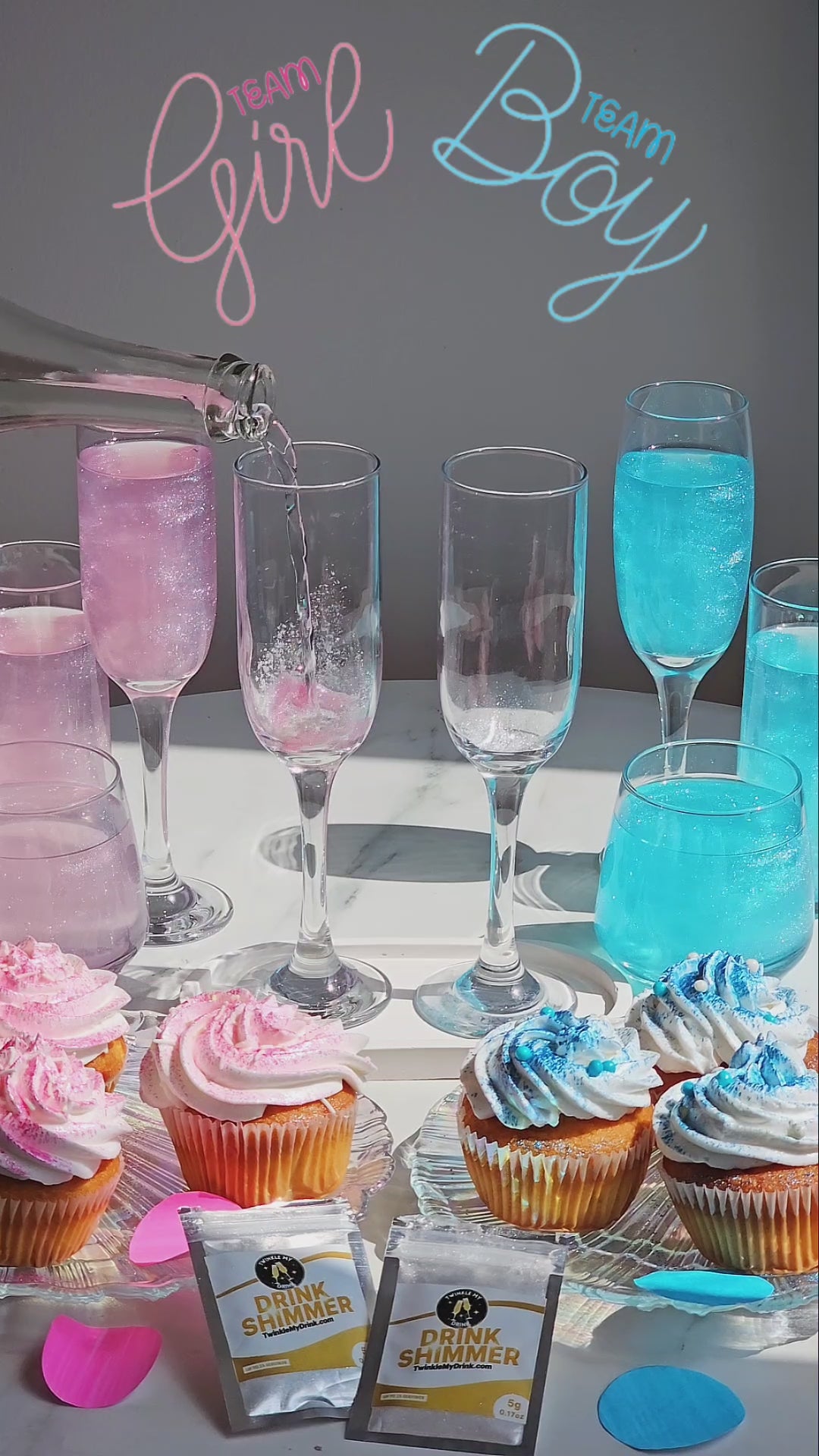 Edible Glitter Pink & Blue Shaker Bundle - 500 Servings